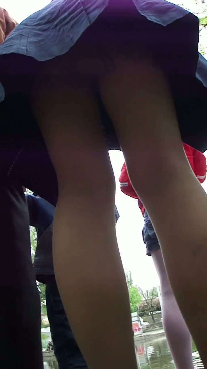 Hot teen public  upskirts by the lake with sexy teen babe
