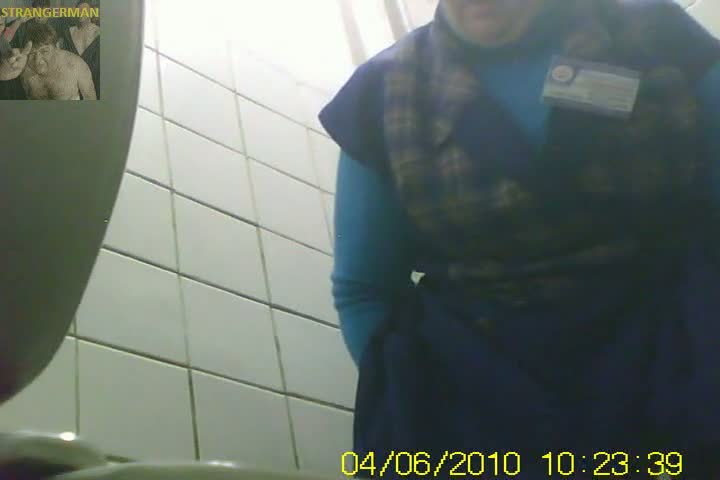 Fat women goes pissing in this toilet spy cam video
