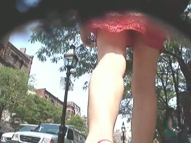 Spy cam has these asses and legs caught walking by