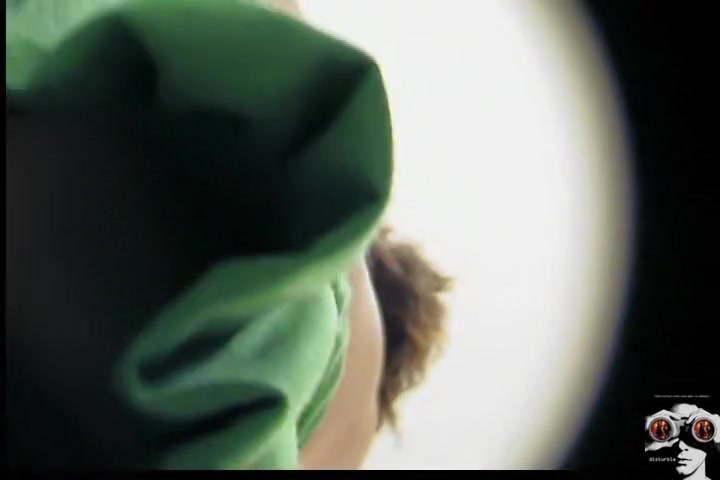 Girl in green dress on the hidden upskirt cam video