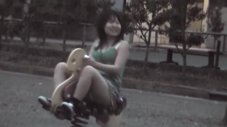 Playful teen on playground flashing her exciting upskirt