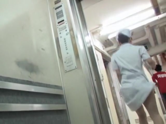 Sweet looking nurse involved in Japanese panty sharking