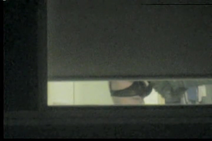 Amateur in the black bra spied through window slit