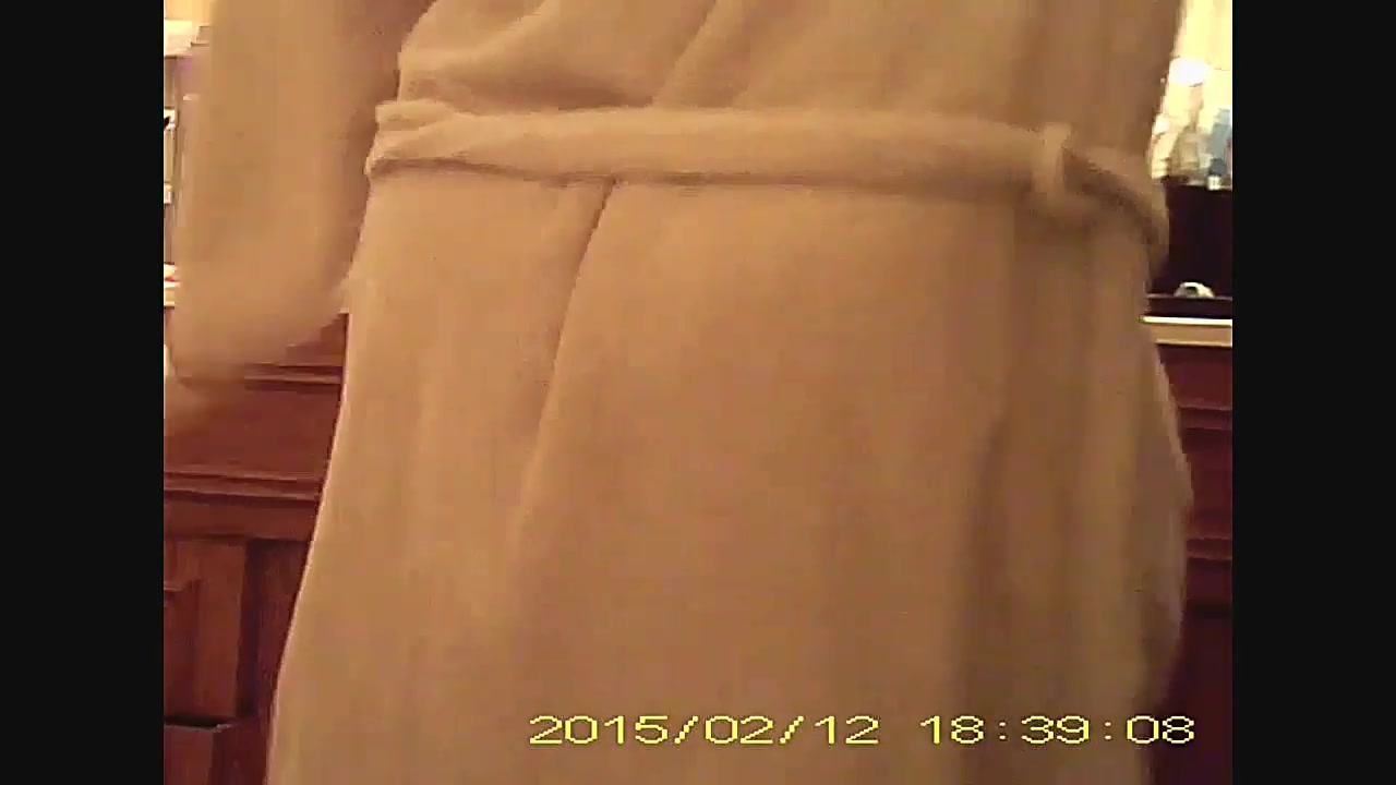 Hidden Cam of wife getting naked for shower - Two cameras