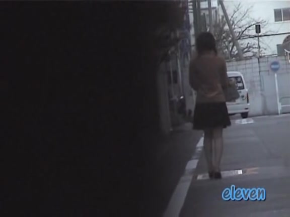 Sexy business lady with no panties sharked on the street