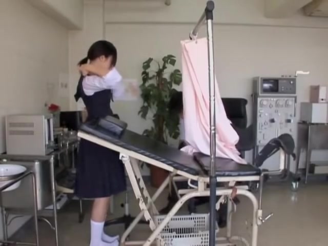 Akane is fingered in her pussy by the asian gynecologist