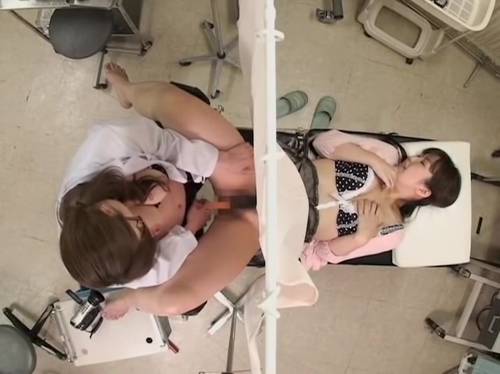 Cute Jap moans while dildoed hard during medical exam