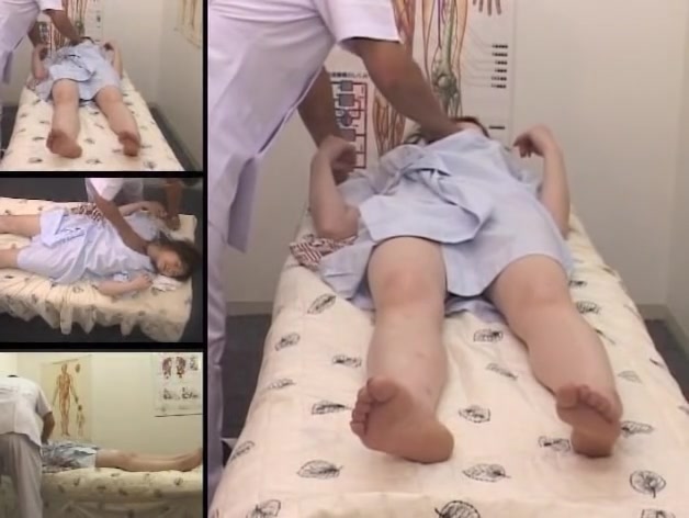 Skinny Asian gets pussy fingering in voyeur massage video