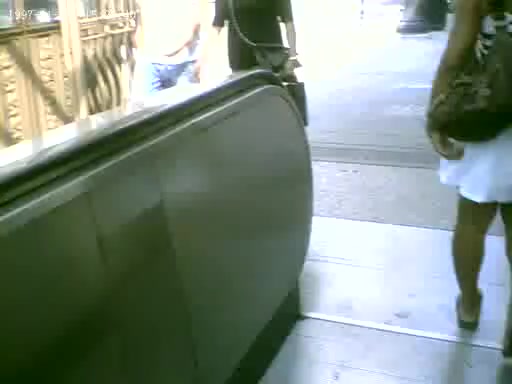 Black chick with a sweet ass coming out of the subway