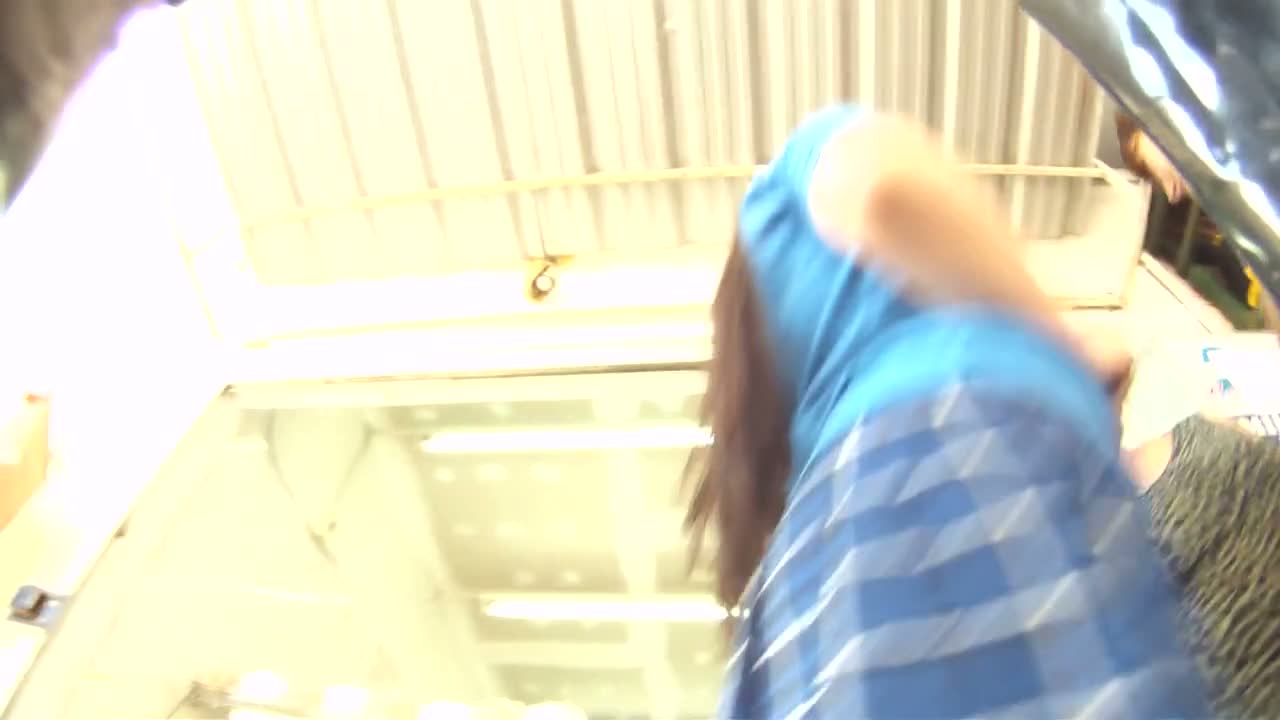 Attractive Asian schoolgirl in upskirt voyeur video.