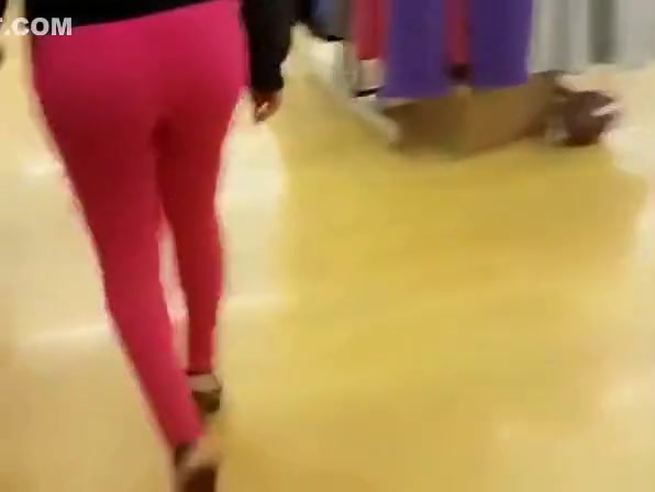 Nice butt woman in red leggings