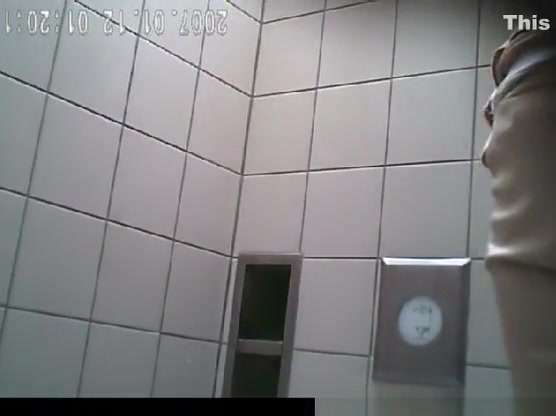 Attractive Blond Peeing on Highway Toilet - 2 views