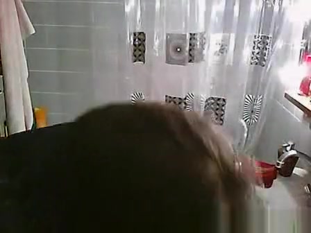 Sexy mom in shower
