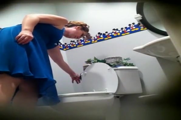 Compilation of women caught peeing in bathroom