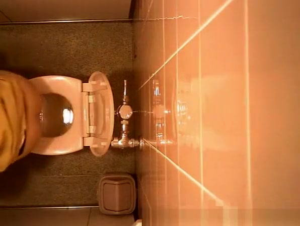 Hidden camera in the public toilet ceiling