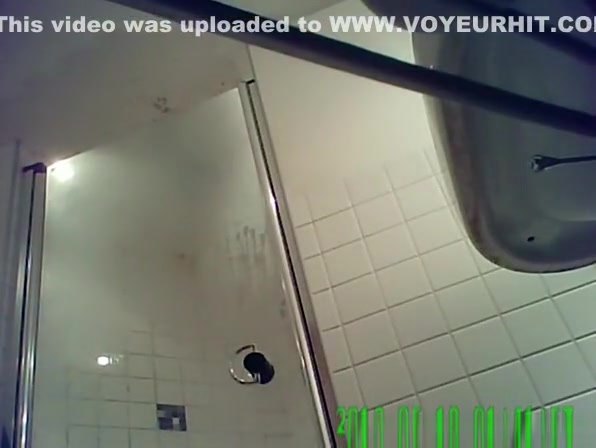 Spy camera catches chick getting out of shower