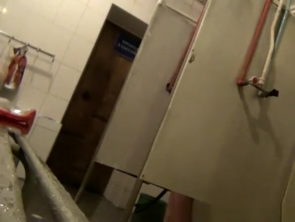 Tall girl with small boobs spied in shower room
