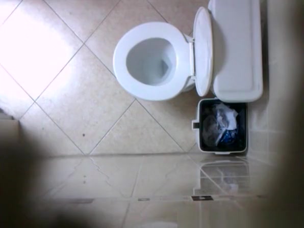 Spy camera in the toilet ceiling