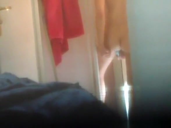 Student spied shaving her pussy