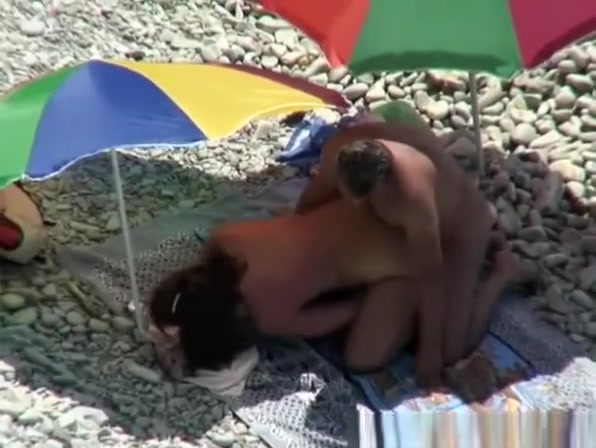 Nude woman sucks and fucks in beach