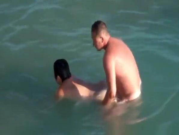 Nudists fucking in the water