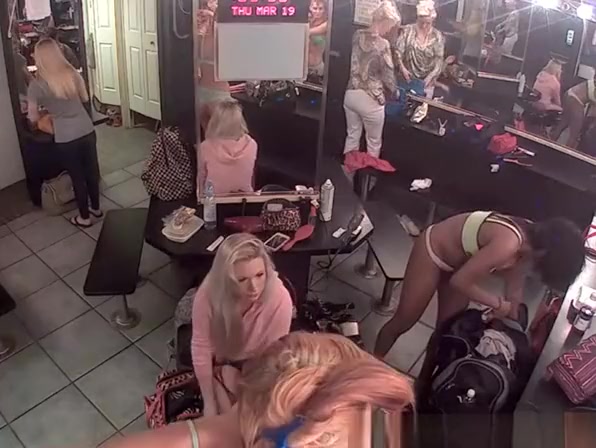Video record of a strippers dressing room