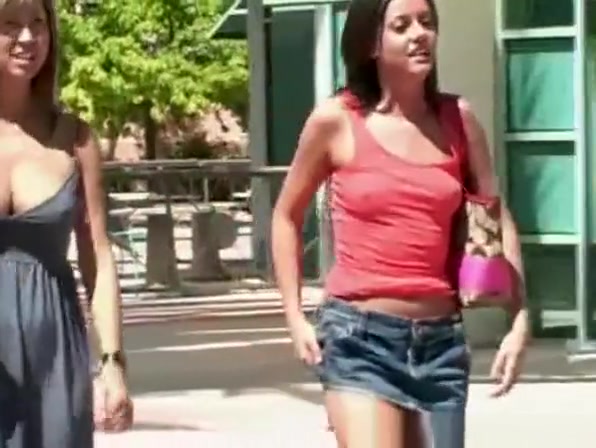 Two Hot Girls Flashing in Public