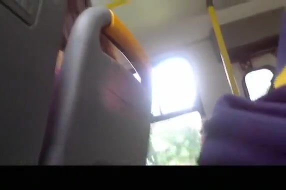 Guy flashes his balls in the bus