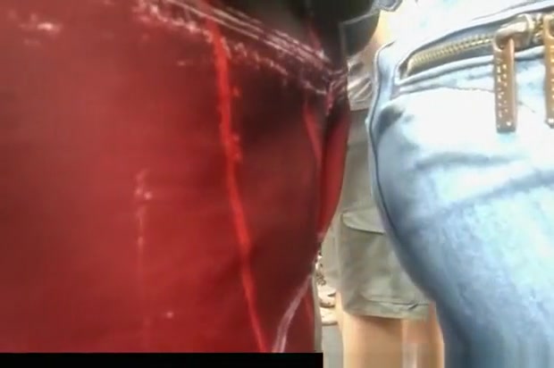 Dude rubs his crotch on sexy girls hot ass