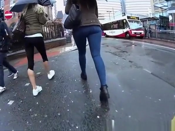 Two chicks in tight pants and leggings