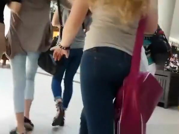Nice round ass teen in tight pants
