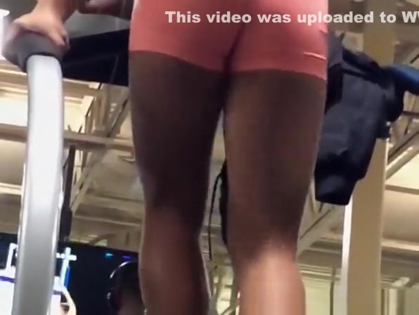 Ebony girl in tight sports shorts