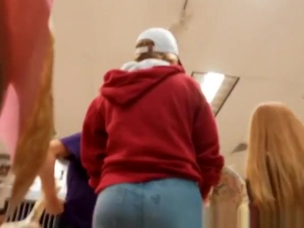 Nice ass teen in tight jeans pants