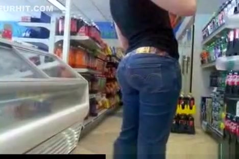 Tight jeans in a shop