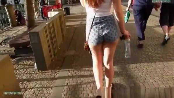 Sexy ass in jeans shorts