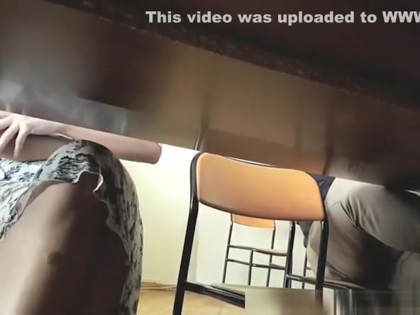 Woman upskirted under the table