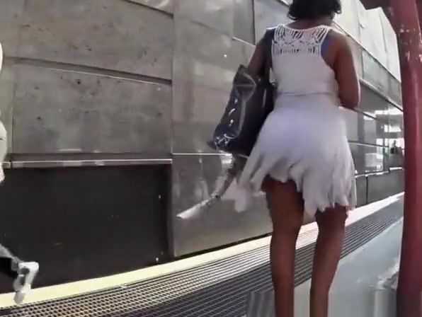 Big ass ebony milf in short dress