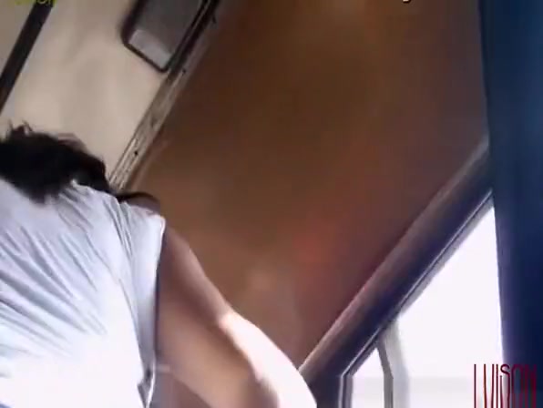 Woman in the bus upskirted