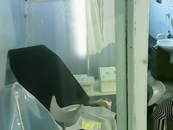Gynecologist exam spied through window