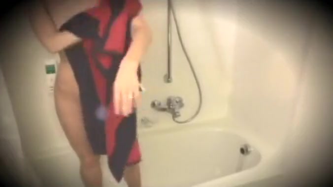 Hot lady showering and wiping off