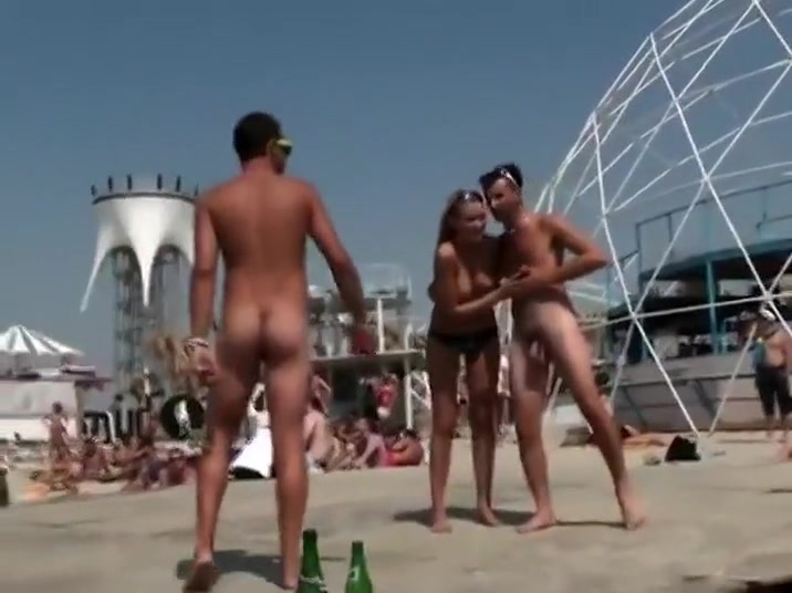 Funny guys dancing fully naked
