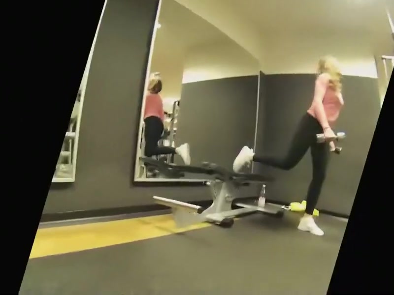 Fit girl's workout is secretly filmed