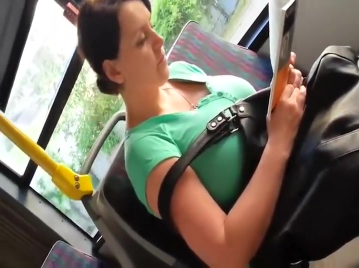 Alluring mature woman on the bus