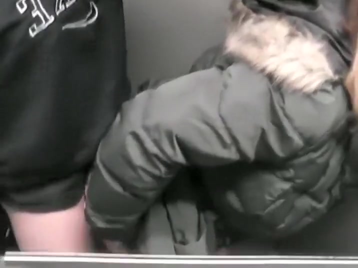 Orgasmic girl fucked in the train toilet