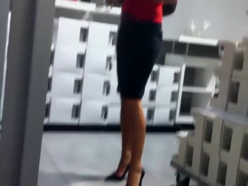 Leggy milf at the furniture store