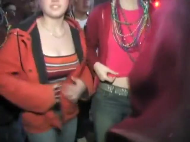 Drunk girls showing off