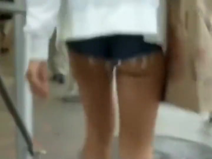 Long legs and a feisty little ass in shorts