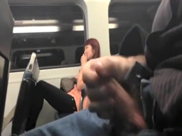 Train passenger can't believe what the guy next to her is doing!