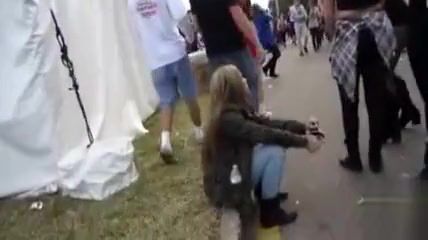 Candid girls at the festival filmed by their amazing booties