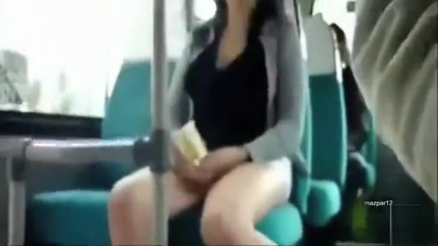 Erotic public upskirt tease on the bus